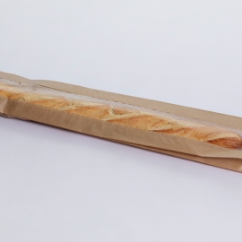 125 Sacchetti Per Pane Con Finestra - Kraft Naturale, 26+10x38 Cm, Eco 'Feel Green'